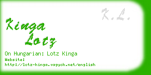 kinga lotz business card